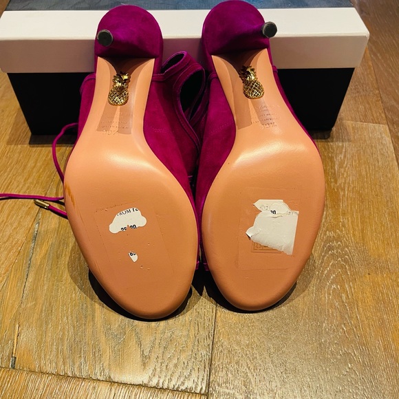 NEW AQUAZZURA Sexy Thing cutout suede sandals Iris EU39.5 US8.5